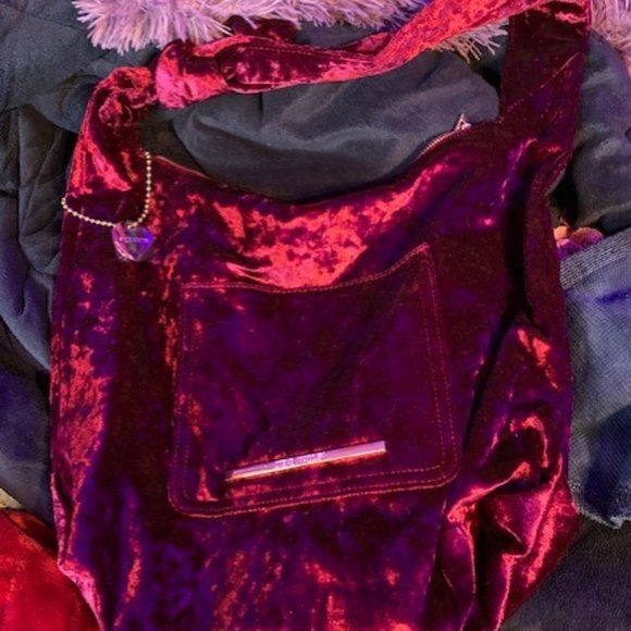 Steve Madden Handbags - Velvet Steve Madden Burgundy/Red Purse